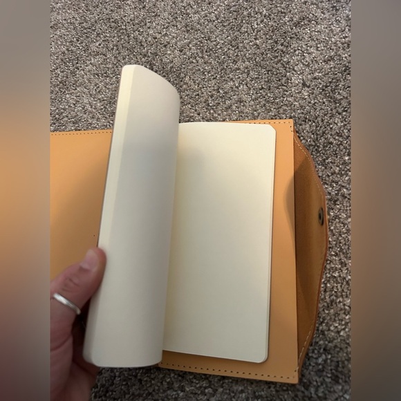 Portland leather Mamey peach color snap journal large - Picture 7 of 7